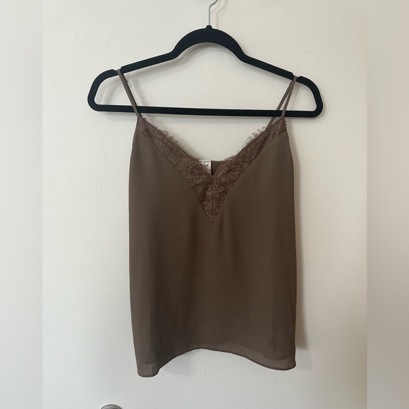 Chiffon Tank with Lace - Picture 1 of 4